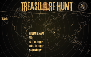 Original Treasure Hunt Hunter ID card design